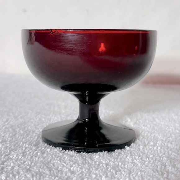 Vintage Anchor Hocking Royal Ruby Sherbet  Depression Glass Mint - Picture 2 of 11